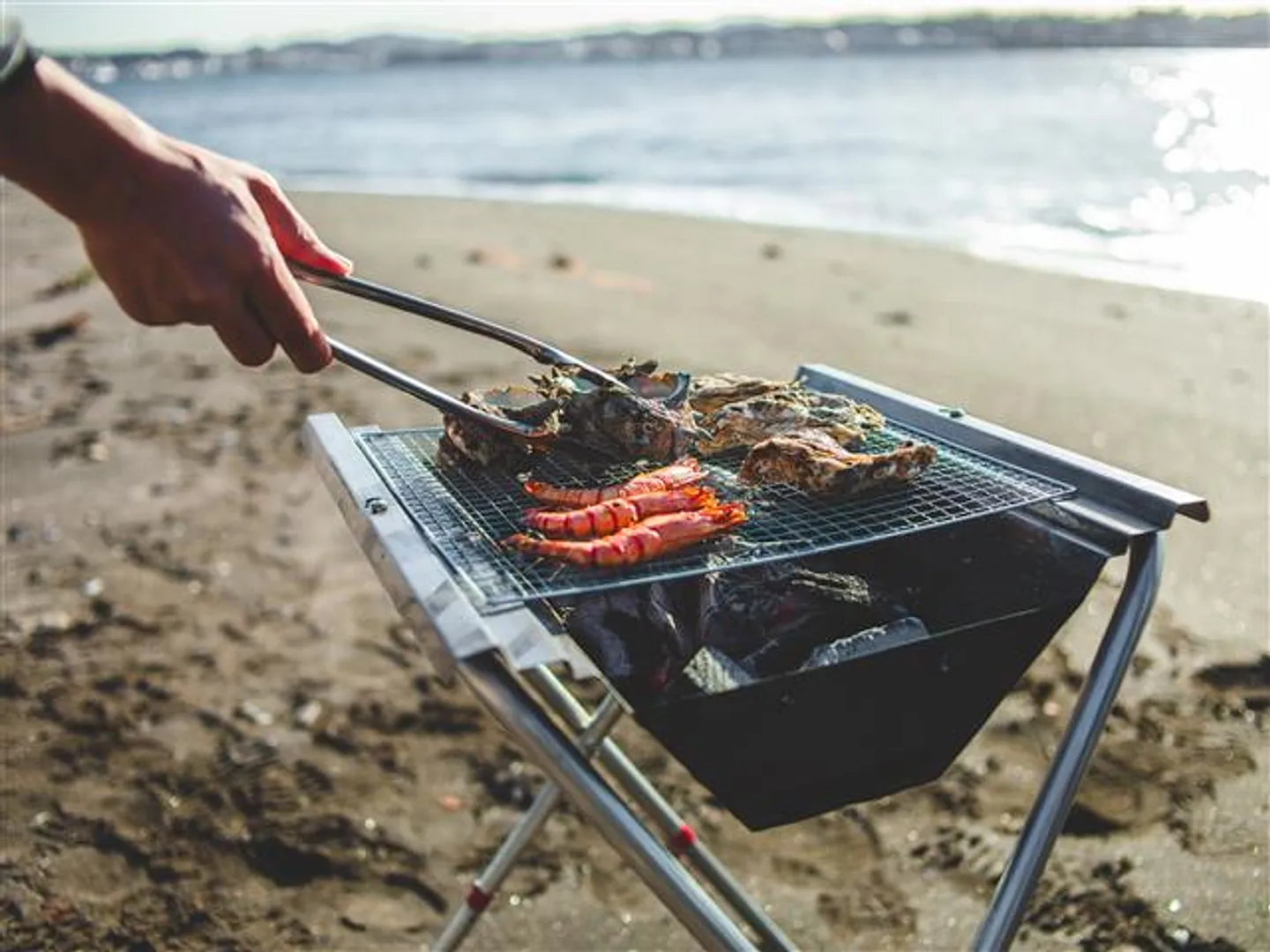開放的な砂浜で、BBQも楽しめる