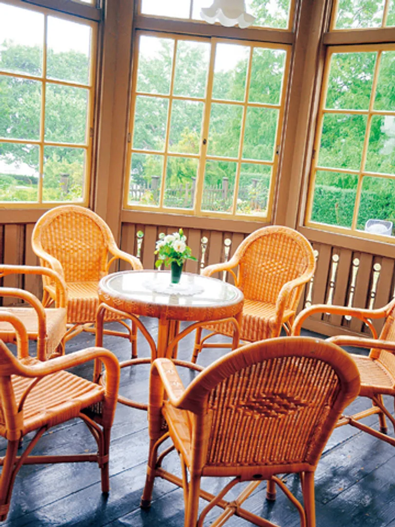 当時建てられた洋館には欠かせない部屋だったサンルーム