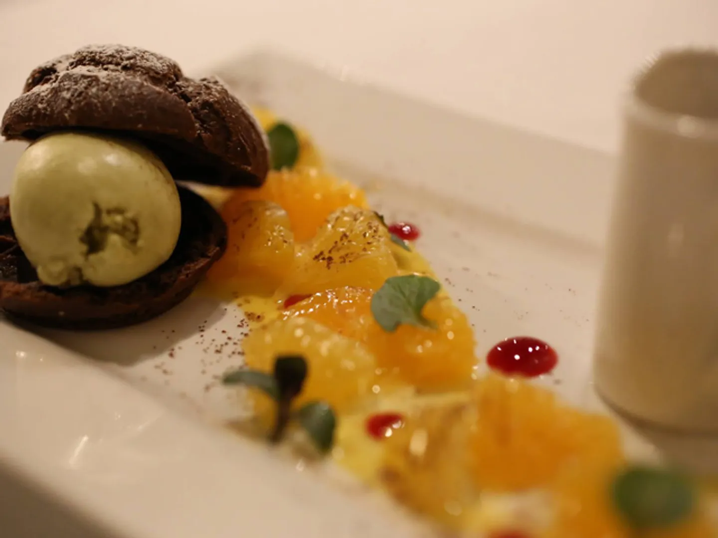 全コース、目にも舌にも美味しいデザート付