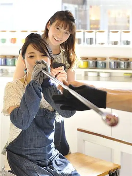 吹きガラス体験