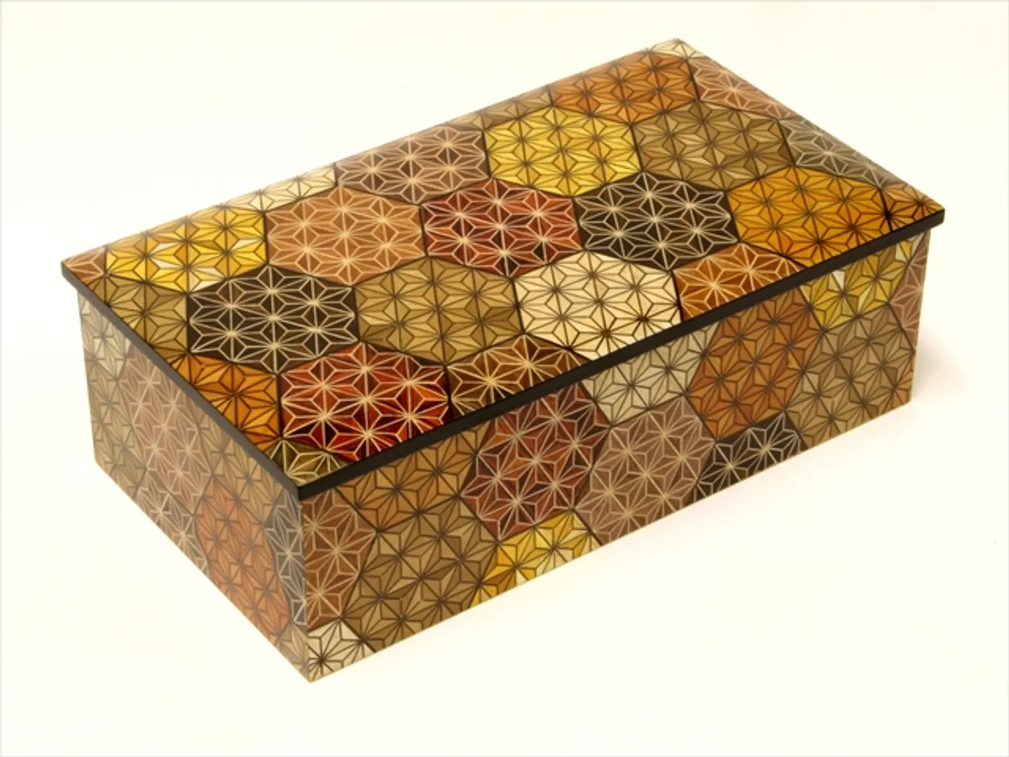 寄木8寸2段宝石箱 亀甲 1万4960円