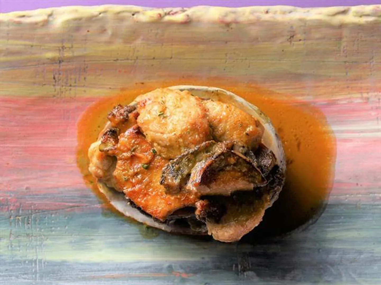 スペシャリテ「アワビのステーキ肝のソース」