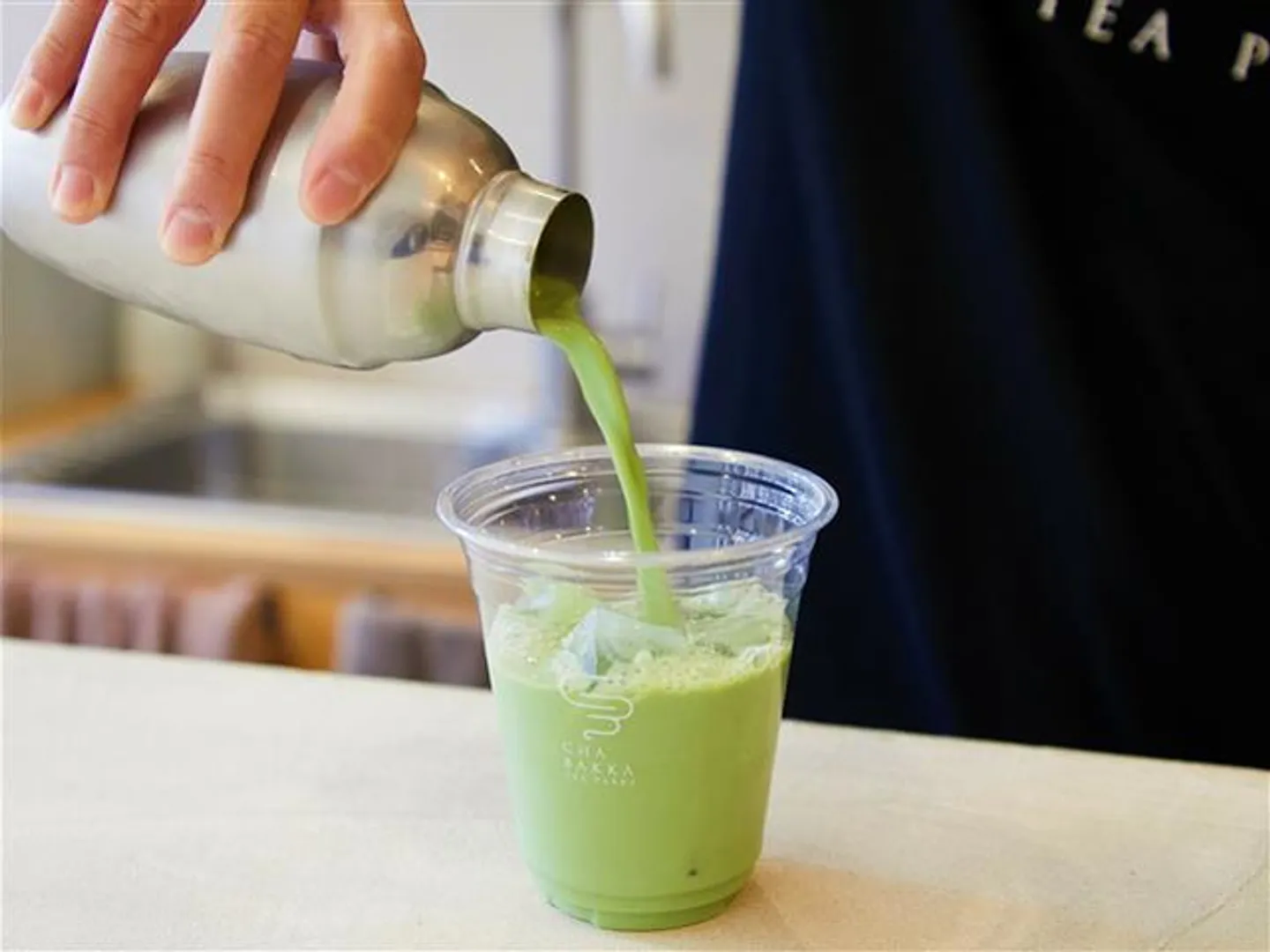 おくみどりを使った「アイス抹茶ラテ」