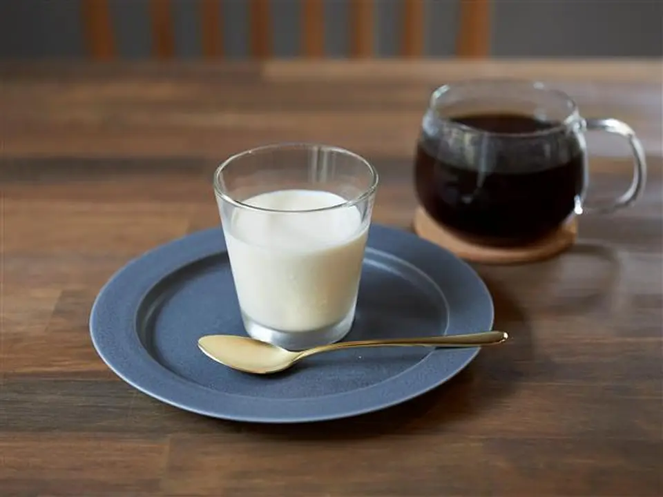 「白いコーヒープリン」と「ドリップコーヒー」