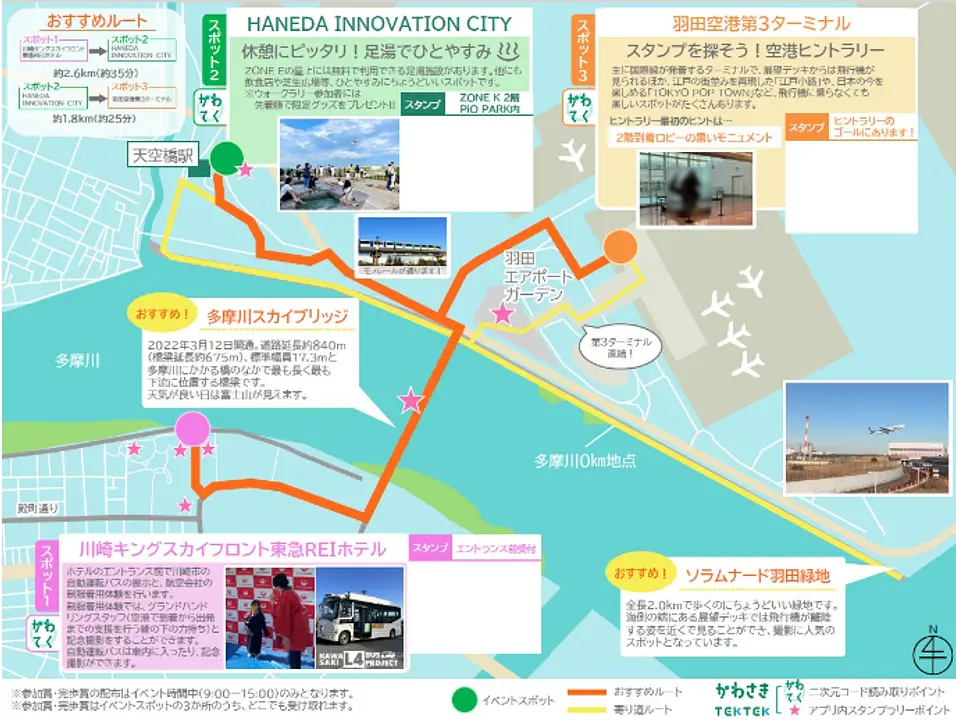 ウォークラリーのコース