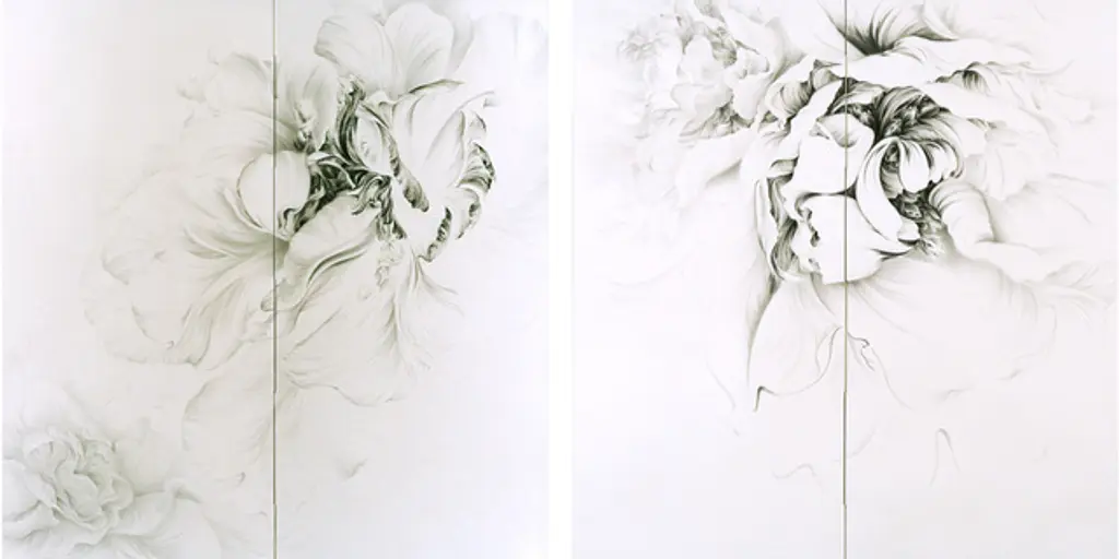 霧の村里 信州 水墨画 よこはま 横浜 日本画家三浦ひろみ 墨華展 / Hiromi Miura: the Florescence