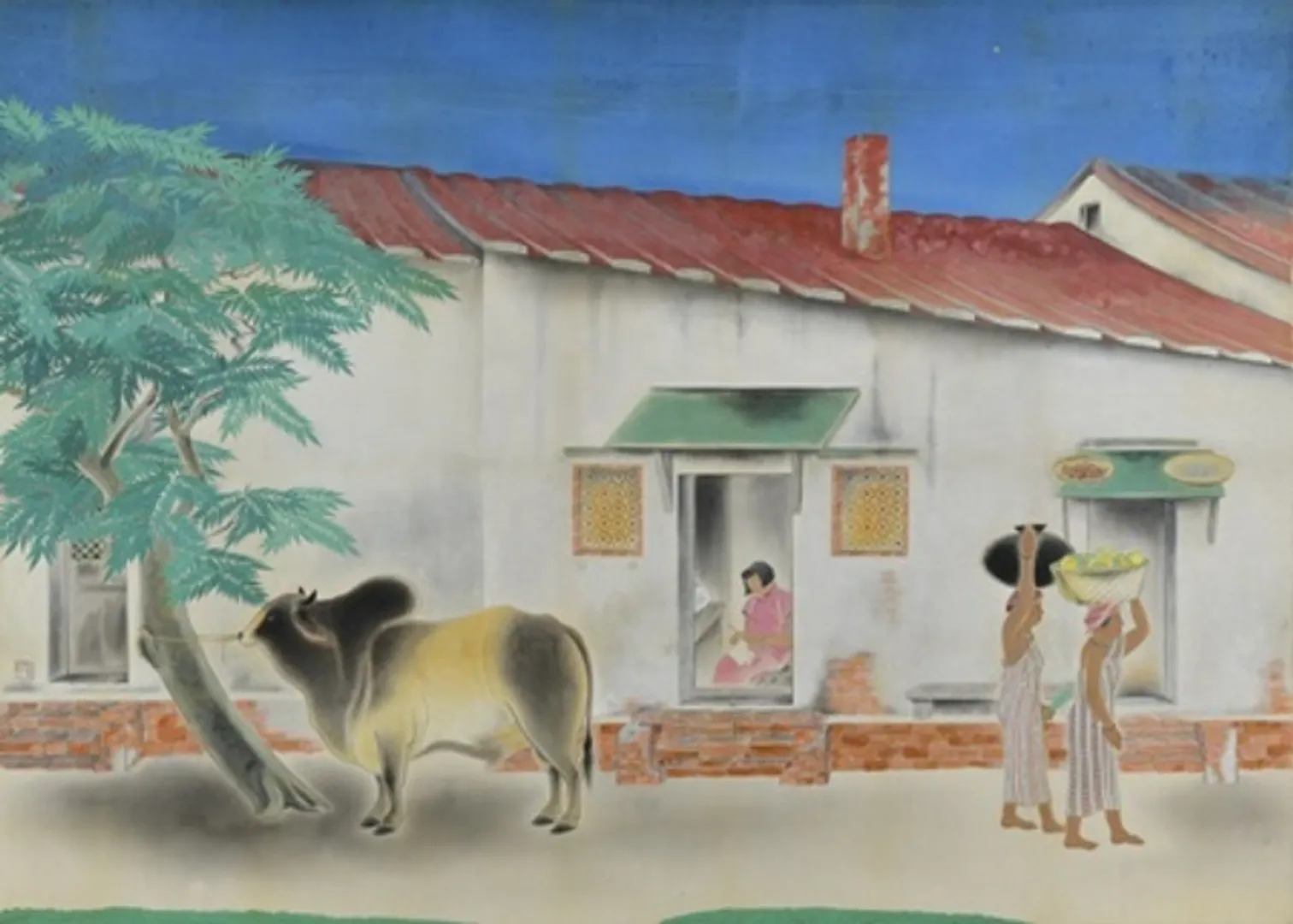 山口蓬春《南嶋薄暮》昭和15年(1940)　山口蓬春記念館蔵