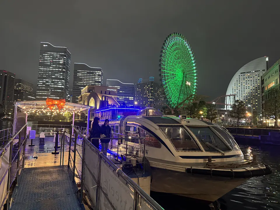 yokohama-shiny-view-night-cruise-pier-ferris-wheel
