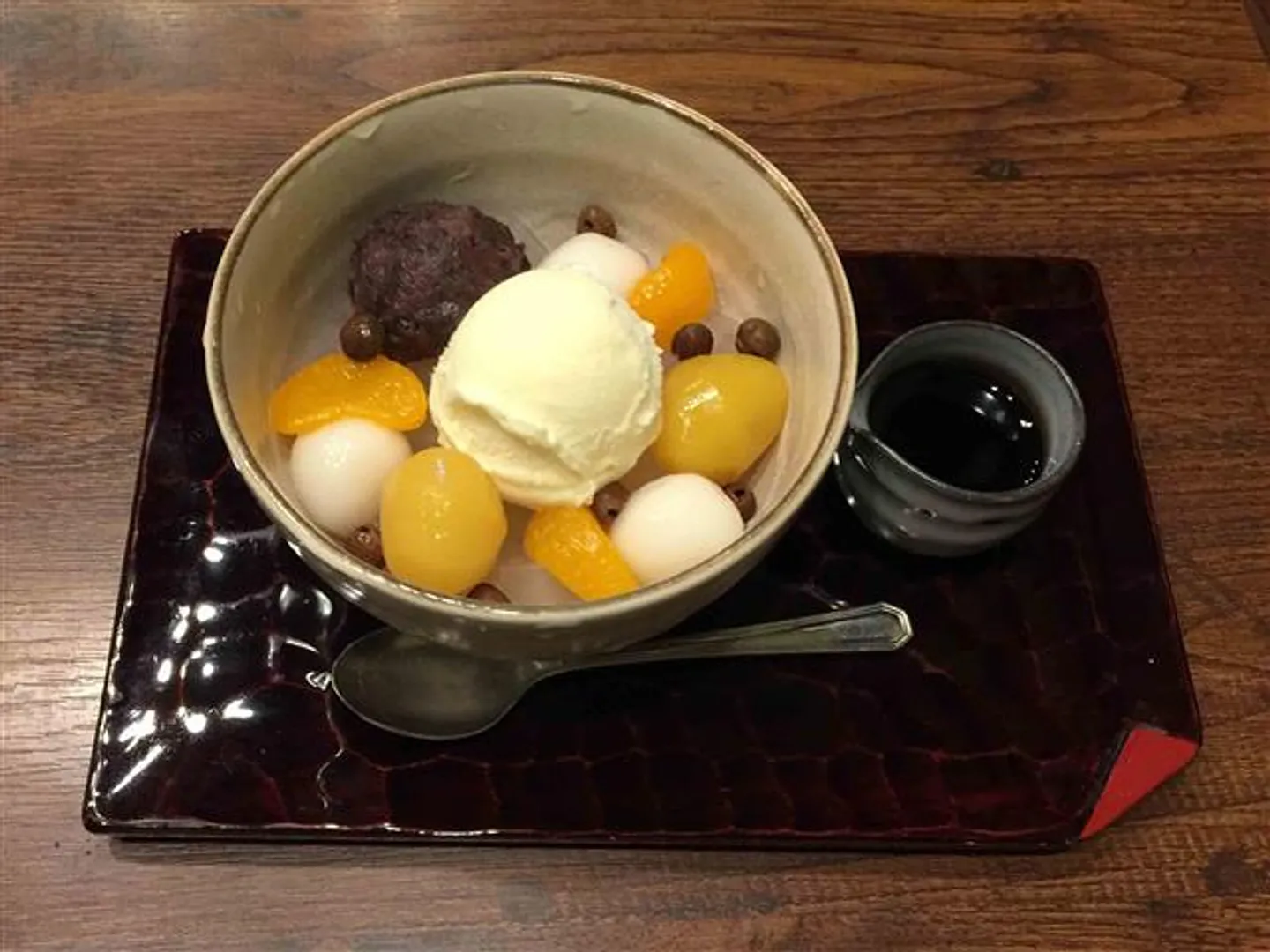 栗クリームあんみつ