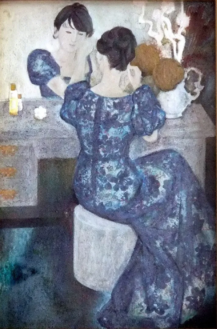加藤晨明「粧」1972年  　町立湯河原美術館蔵