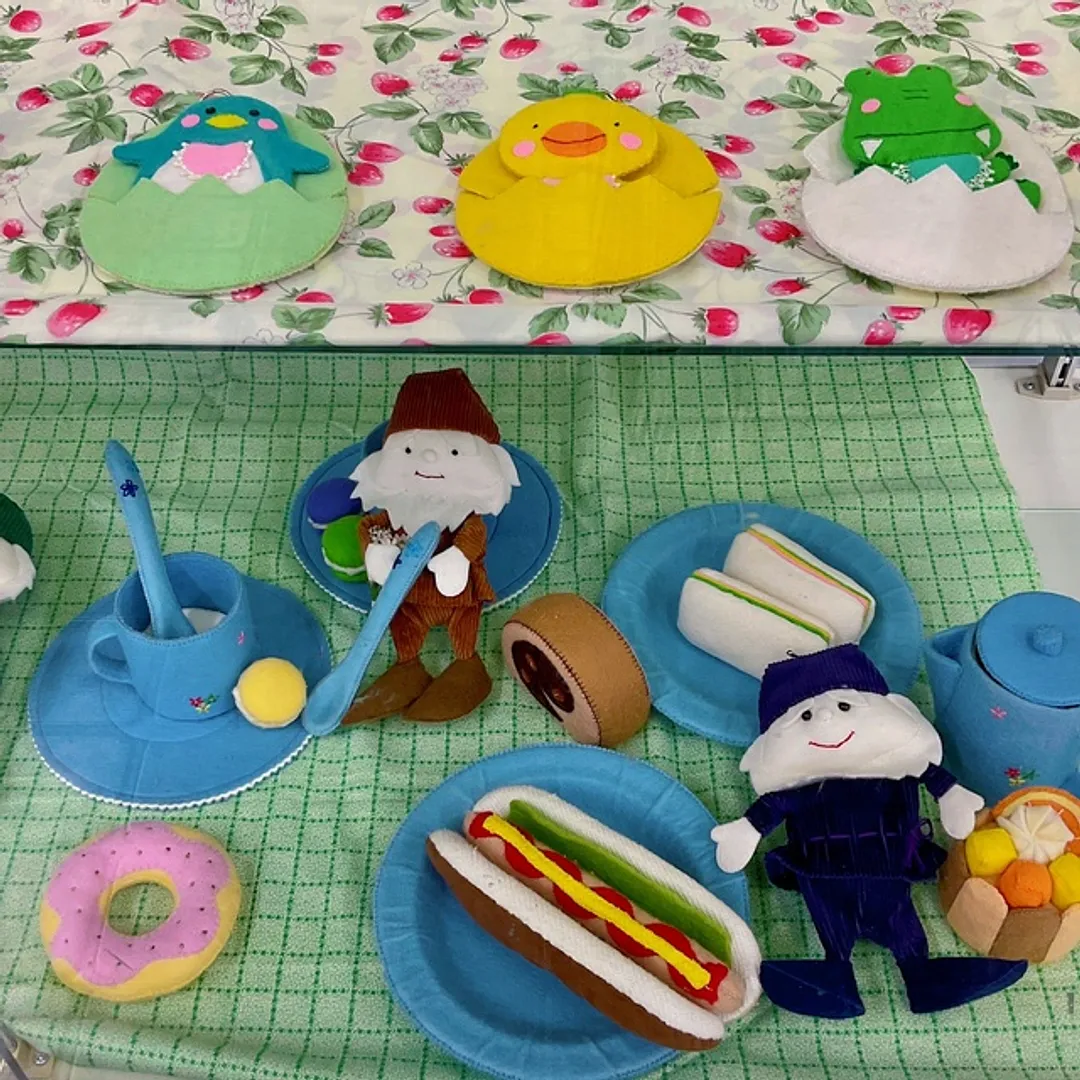 布おもちゃサークル「ピノキオ」のみなさん作成(写真は展示イメージ)