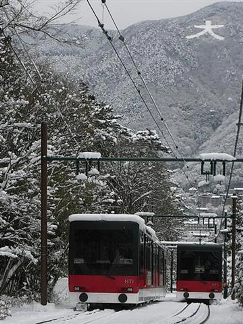 箱根登山ケーブルカー 冬