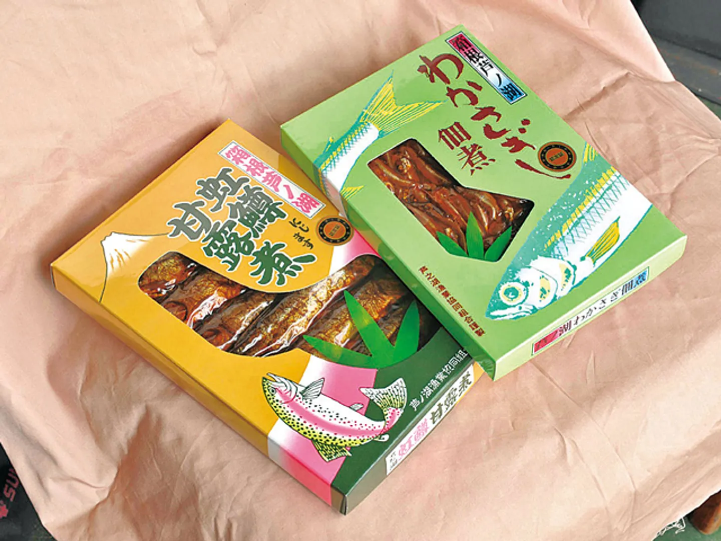 わかさぎ佃煮、虹鱒甘露煮