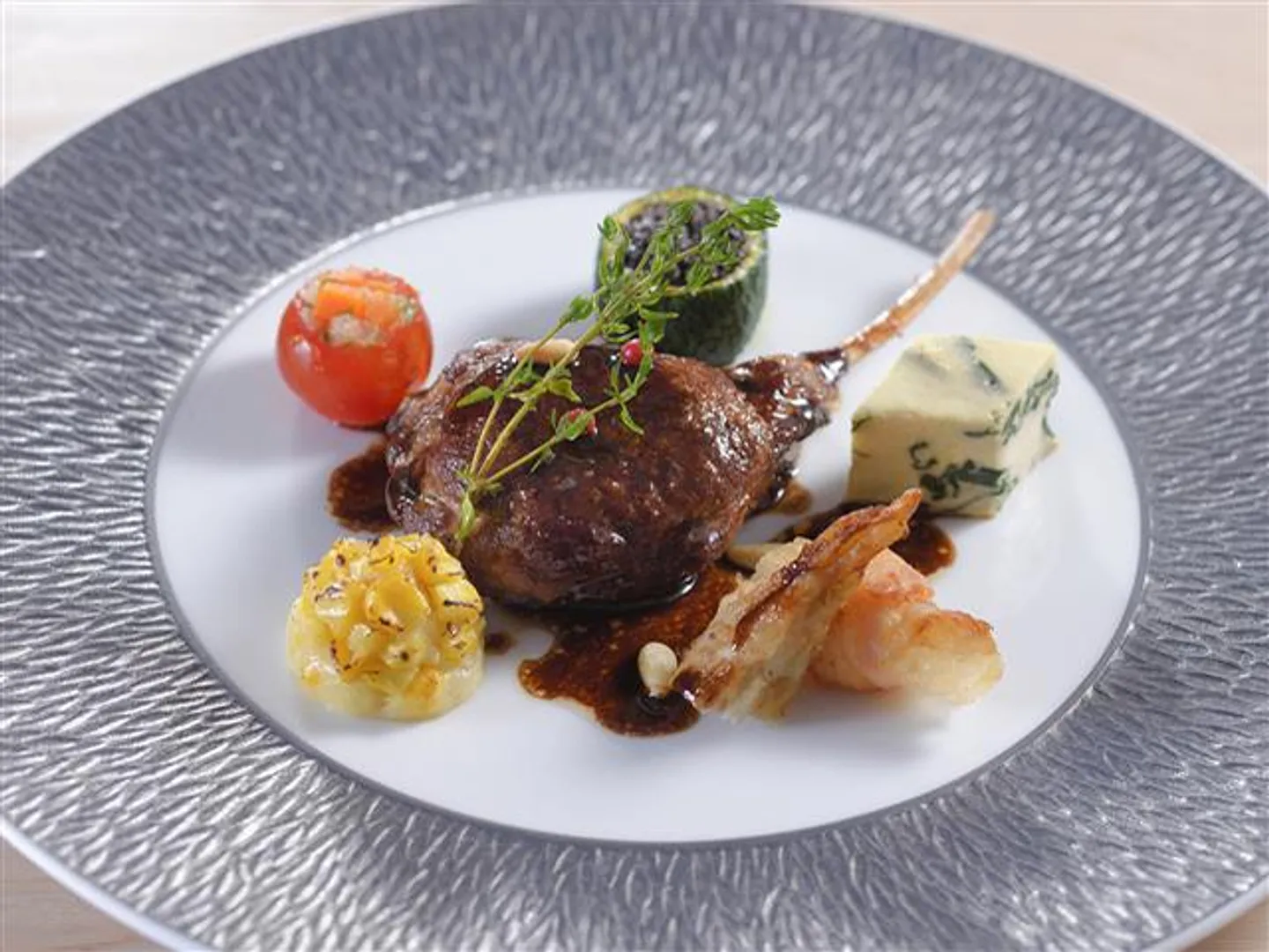 仔羊肉の瞬間スモーク