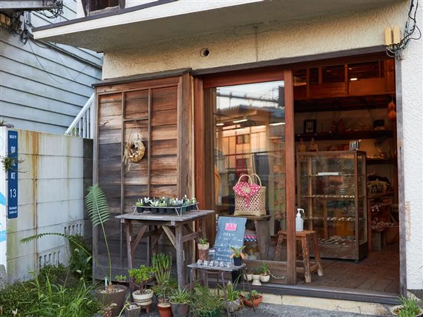店先ではミニサイズの多肉植物も販売