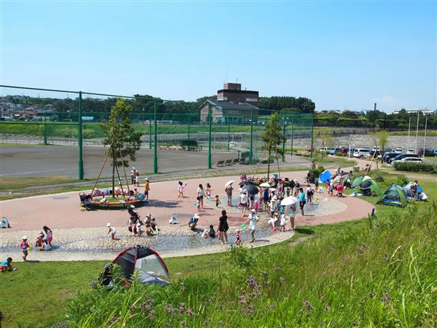 俣野遊水地 噴水広場