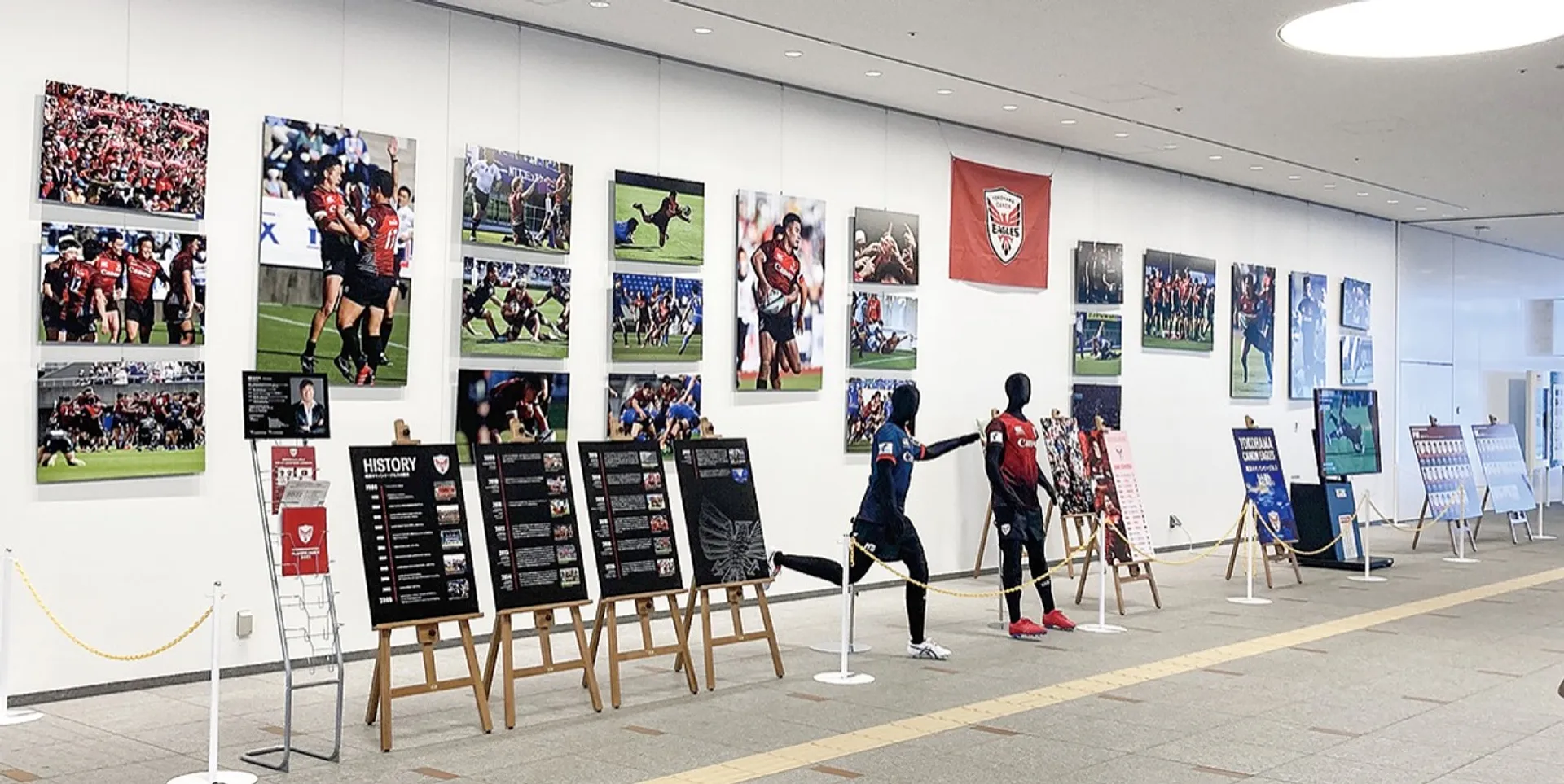 迫力ある写真を展示