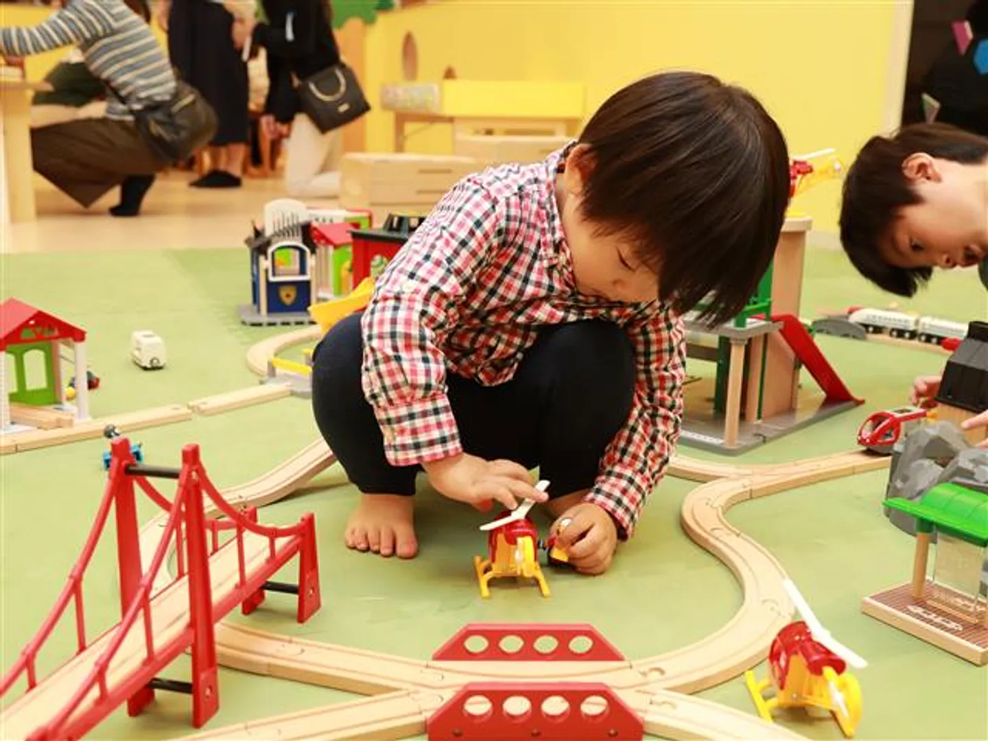ままごとや電車遊びができる「あそびのまち」