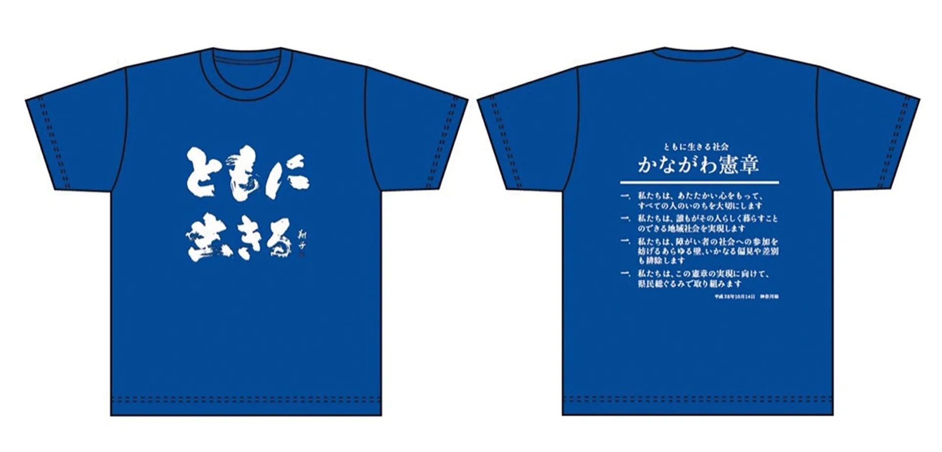 憲章がデザインされたTシャツ