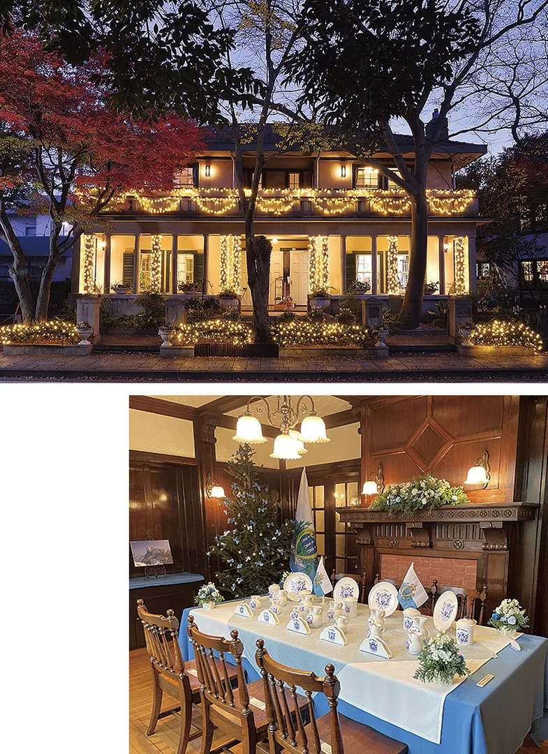 イルミネーションが楽しめる山手２３４番館（上）。山手１１１番館ではサンマリノ共和国を紹介
