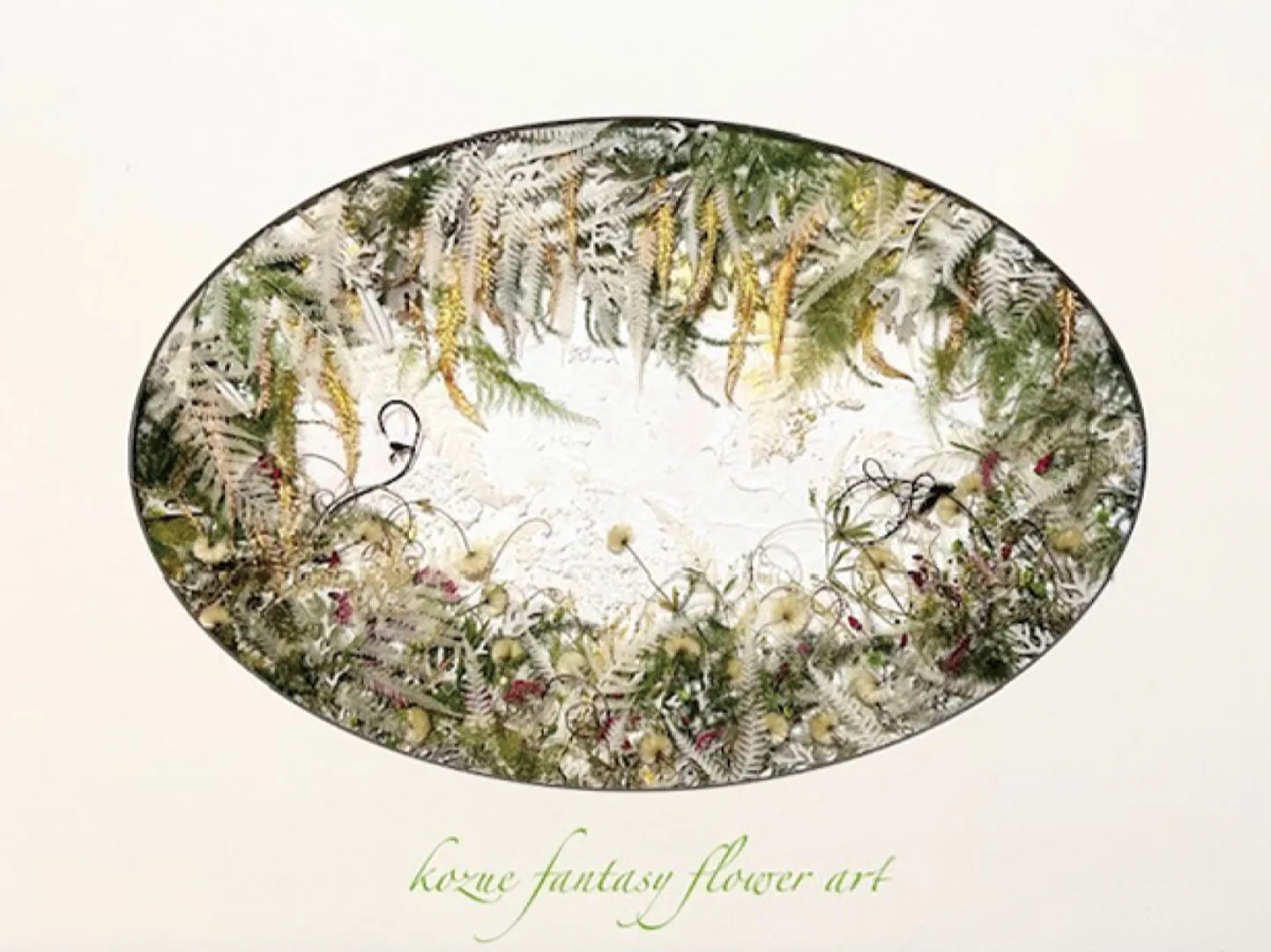 展示品の一つ「押し花」＝伊藤梢さん作