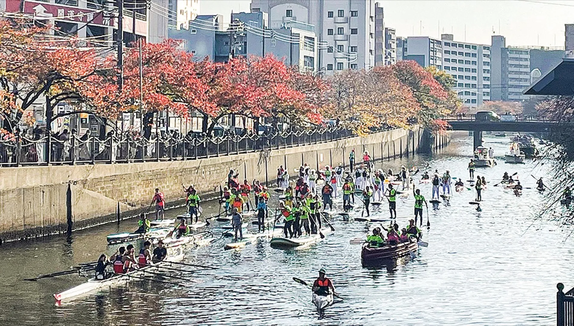 昨年の運河パレードの様子。写真はいずれも市提供