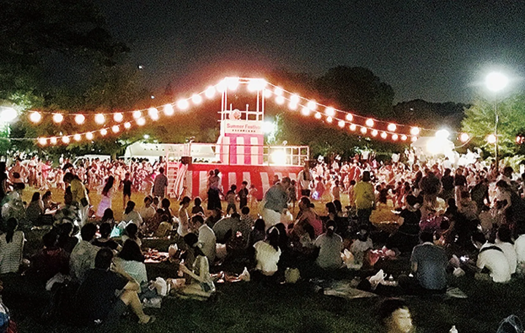 復活する本牧和田の盆踊り（2019年の様子）＝神社提供