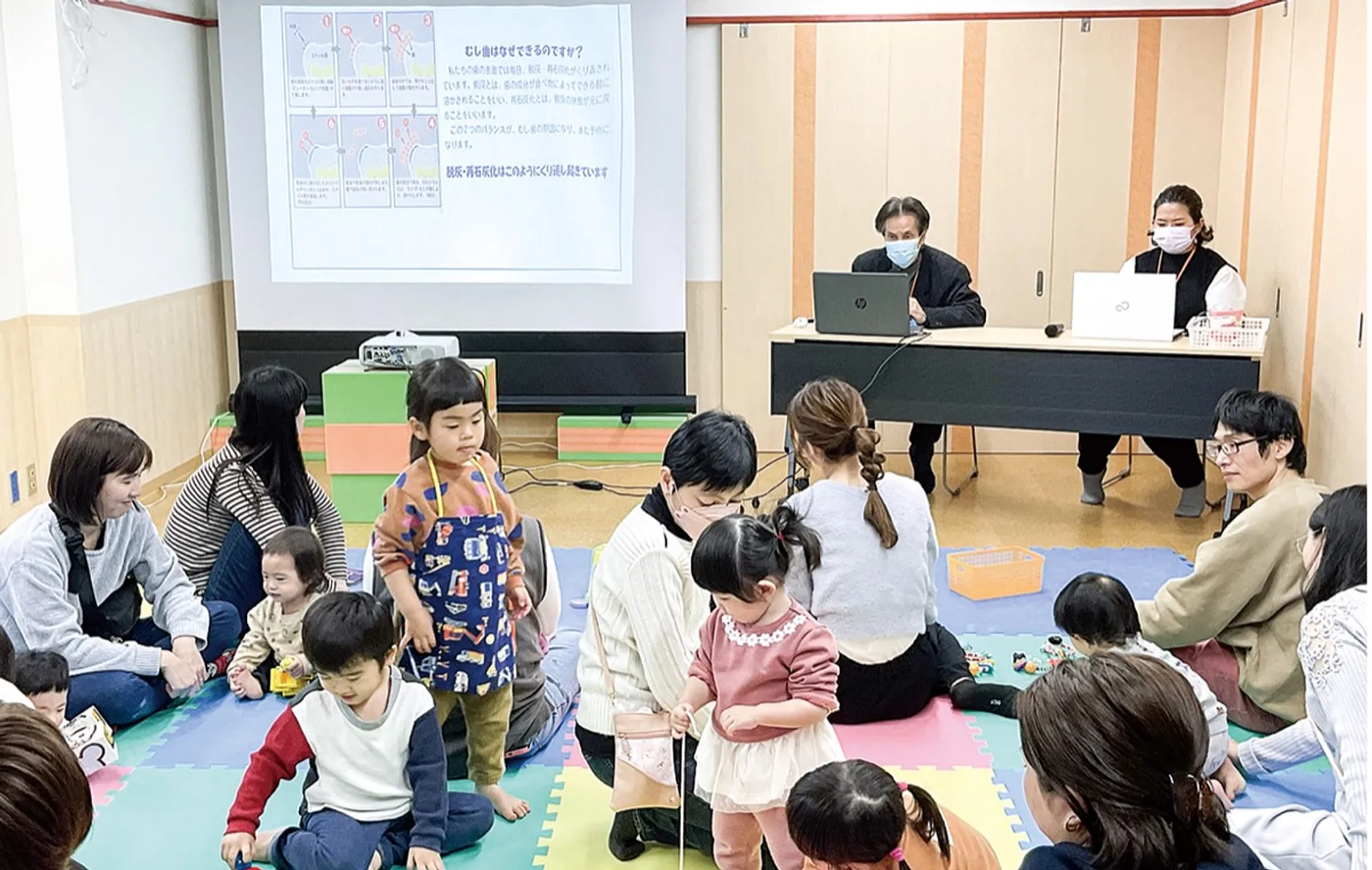 ０〜３歳の保護者15組が参加した