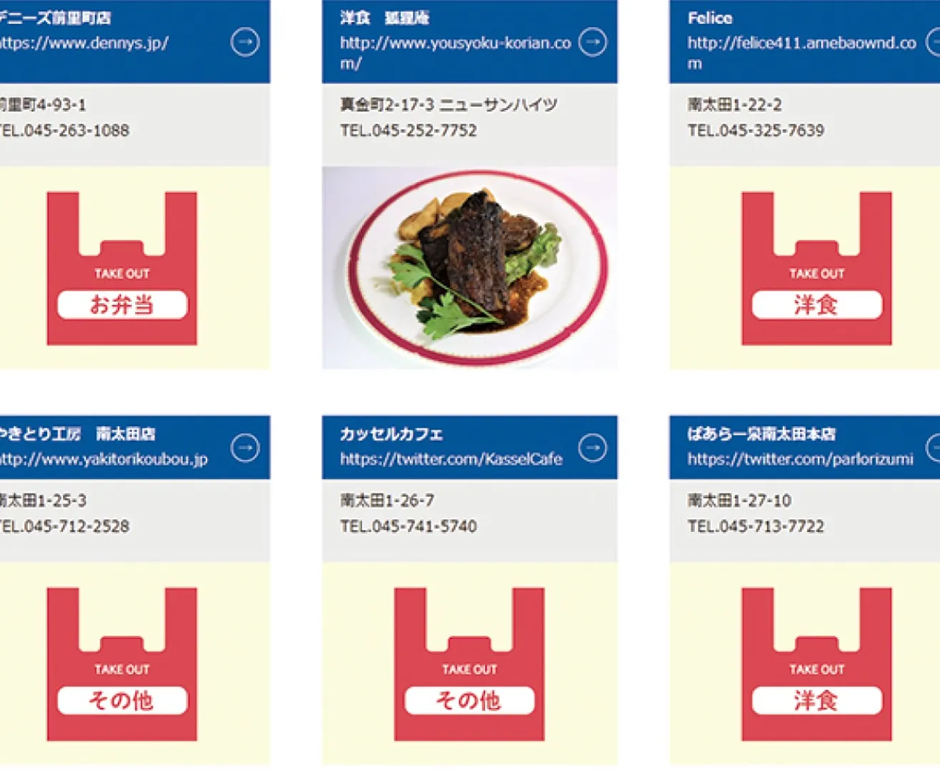 店舗の紹介画面