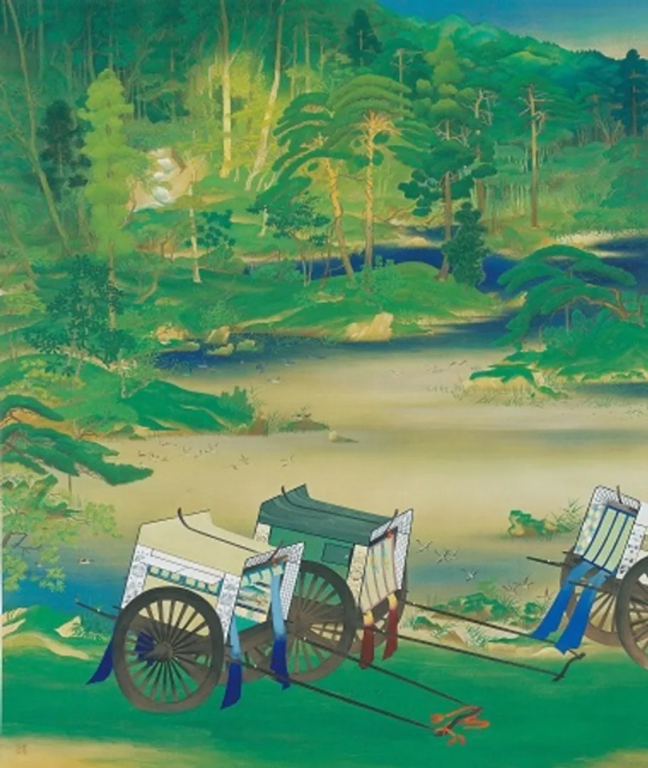 山口蓬春《緑庭》昭和2年（1927）第8回帝展