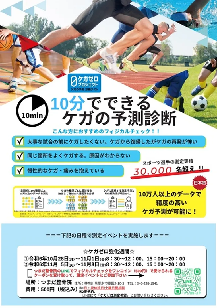 ケガの予測 診断テスト ケガゼロプロジェクト